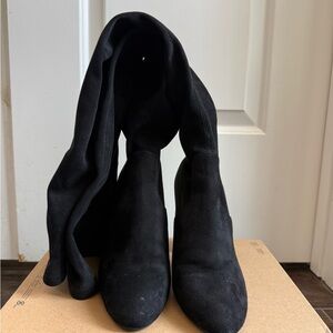 Steve Madden Black Over-the-Knee Suede Boots